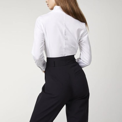 VAN LAACK - Bluse Modern Fit Uni - Größe 42 - weiß – Bild 3