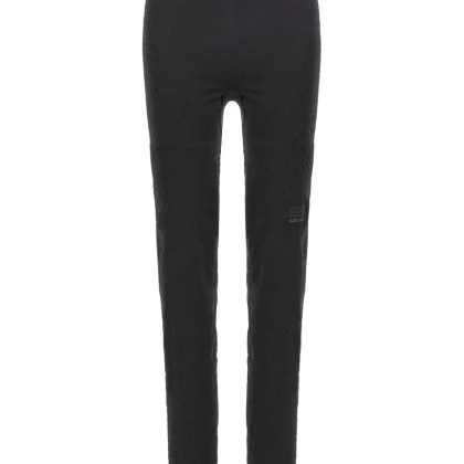 MM6 Maison Margiela - High-Waisted Stretch Tech Fabric Leggings - Größe S - schwarz MM6 Maison Margiela - High-Waisted Stretch Tech Fabric Leggings - Größe S - schwarz