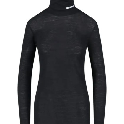 Jil Sander - Logo Turtleneck – Black - Größe S - schwarz Jil Sander - Logo Turtleneck – Black - Größe S - schwarz