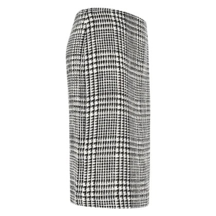 GIANLUCACA PANNOLO - Houndstooth Midi Skirt – White - Größe 40 - weiß – Bild 4