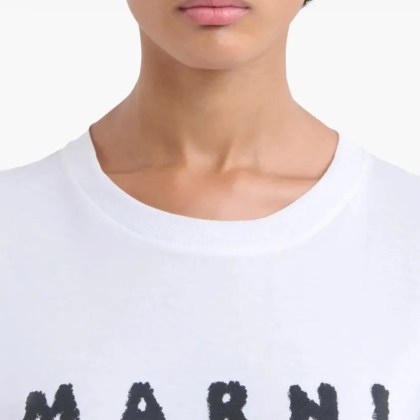 Marni - Logo Print T-Shirt - Größe 36 - weiß – Bild 3