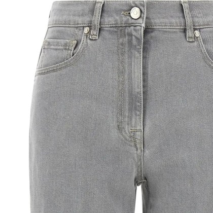 Peserico - Straight Leg Stretch Denim Jeans - Größe 42 - grau – Bild 3