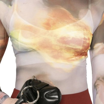 Mugler - Mesh Top Sunset Sees - Größe 38 - bunt – Bild 4