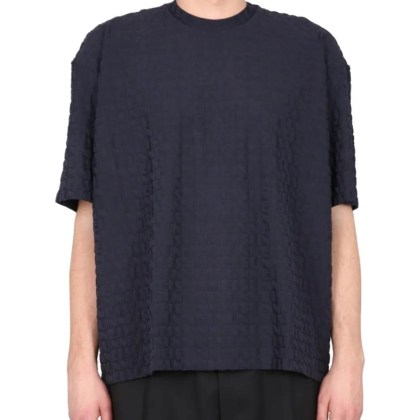 Sunnei - Textured All-Over Logo Crewneck T-Shirt - Größe S - schwarz Sunnei - Textured All-Over Logo Crewneck T-Shirt - Größe S - schwarz