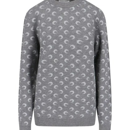 Marine Serre - Classic Crew Neck Sweater - Größe S - grau Marine Serre - Classic Crew Neck Sweater - Größe S - grau