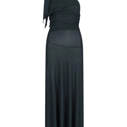 Paloma Wool - Wool Halter Maxi Dress – Navy - Größe L - blau – Bild 3