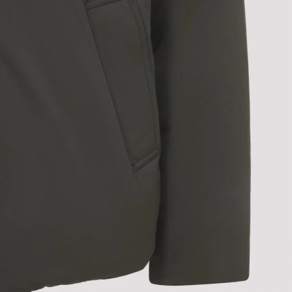 Bottega Veneta - Lightweight Green Padded Jacket With Textured Coll - Größe 50 - grün