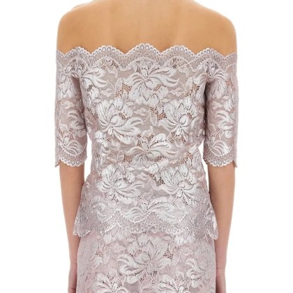 Paco Rabanne - Off-The-Shoulder Lace Top With Floral Patterns - Größe 36 - pink – Bild 3