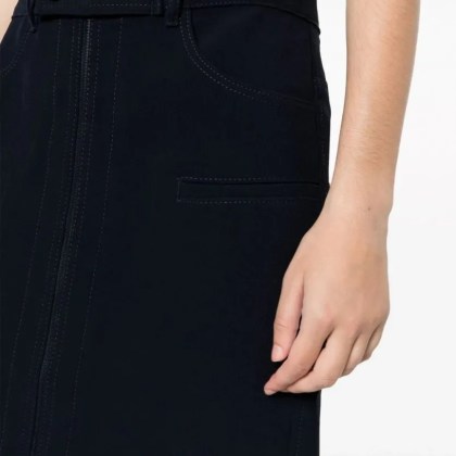 N°21 - Figure-Hugging Midi Skirt With Front Zipper - Größe 40 - blue