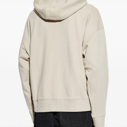 Maison Kitsune - Beige Hoodie With Front Zip Fastening - Größe M - beige – Bild 3