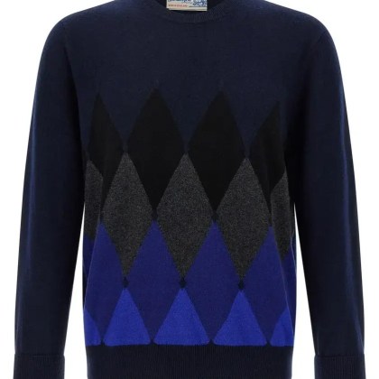Ballantyne - Argyle Pattern Sweater - Größe 54 - blau Ballantyne - Argyle Pattern Sweater - Größe 54 - blau