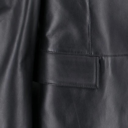 Tony Wack - Leather Single-Breasted Jacket – Black - Größe S - schwarz – Bild 4