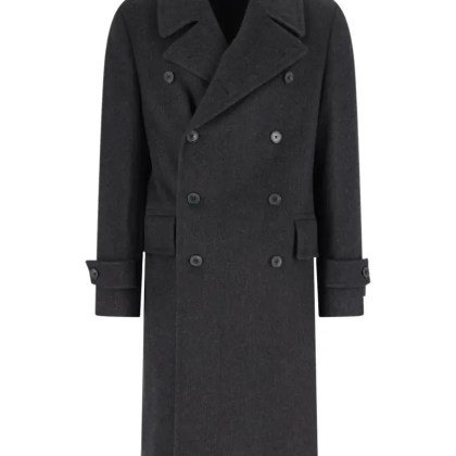 Emanuela Caruso - Double-Breasted Grey Coat With Notched Lapel - Größe 50 - grau Emanuela Caruso - Double-Breasted Grey Coat With Notched Lapel - Größe 50 - grau