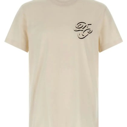 Dolce&Gabbana - Double Embroidery T-Shirt - Größe 50 - beige Dolce&Gabbana - Double Embroidery T-Shirt - Größe 50 - beige