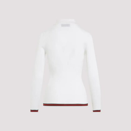 Gucci - Fitted Long-Sleeve Polo - Größe M - weiß – Bild 3