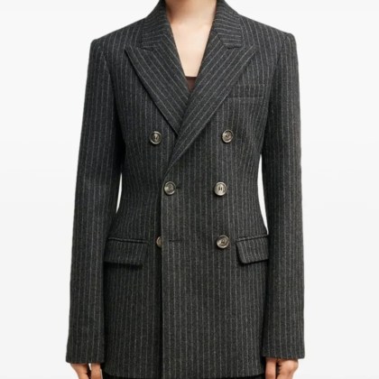 AMI Paris - Double Breasted Wool Coat - Größe 36 - schwarz – Bild 3