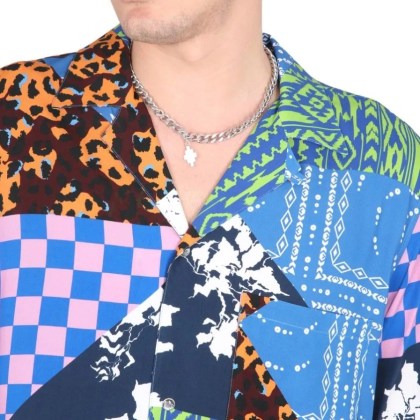 Marcelo Burlon - Hawaii Mix & Match Shirt - Größe S - blau
