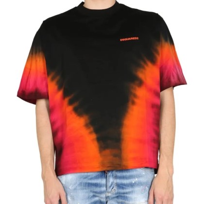 Dsquared2 - "D2 Flame" T-Shirt - Größe XS - schwarz Dsquared2 - "D2 Flame" T-Shirt - Größe XS - schwarz