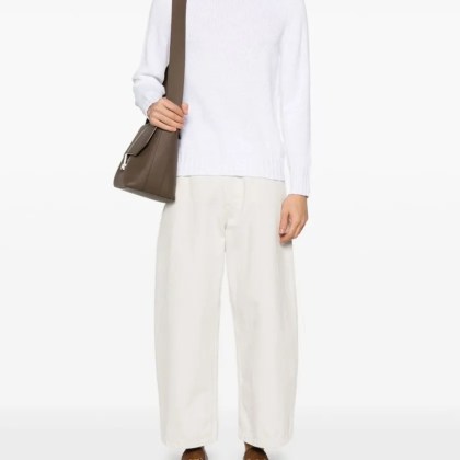 Drumohr - Crew Neck Sweater - Größe 54 - weiß – Bild 4