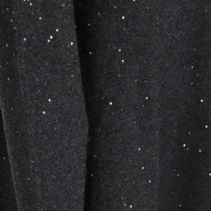 Antonelli - Mid-Length Black Dress With High Neckline And Sequ - Größe L - schwarz – Bild 2