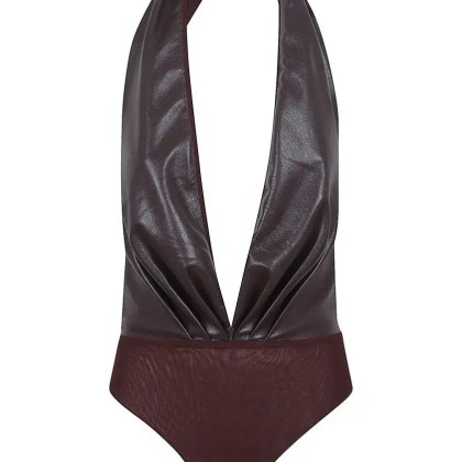 Andamane - Deep Plunge Neck Bodysuit - Größe M - schwarz Andamane - Deep Plunge Neck Bodysuit - Größe M - schwarz