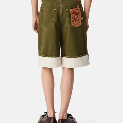 Bottega Veneta - Stone Washed Short Pants - Größe 48 - grün – Bild 3