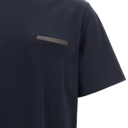 Berluti - %27Leather Tab%27 T-Shirt - Größe S - schwarz