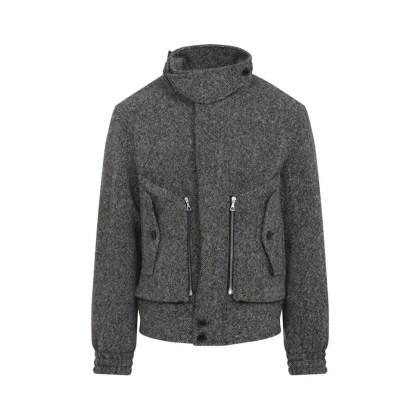 Dries Van Noten - Textured Wool Blend Jacket - Größe S - grau Dries Van Noten - Textured Wool Blend Jacket - Größe S - grau