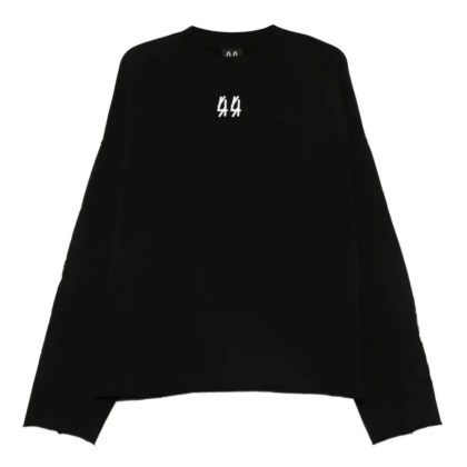 44 Label Group - Relaxed-Fit Sweatshirt With Embroidered Logo And G - Größe L - schwarz 44 Label Group - Relaxed-Fit Sweatshirt With Embroidered Logo And G - Größe L - schwarz