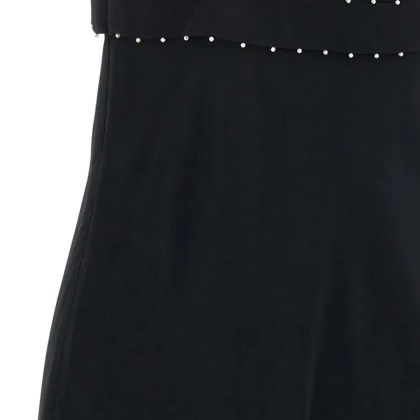 GIOVANNI BEDIN - Silk Blend Mini Dress With Pearl Appliqué - Größe 38 - schwarz – Bild 2