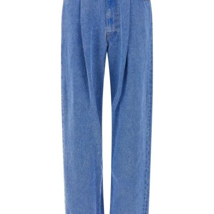 Marni - Wide-Leg Pleat Jeans With Contrast Stitching And S - Größe 36 - blau Marni - Wide-Leg Pleat Jeans With Contrast Stitching And S - Größe 36 - blau