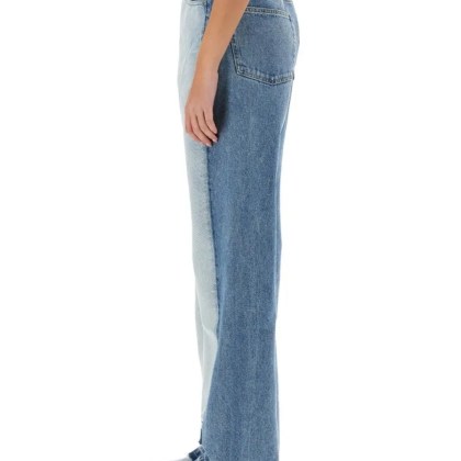 Stella McCartney - Straight-Leg Jeans With Contrasting Panels - Größe 27 - blau – Bild 2
