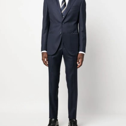 Luigi Bianchi - Suit With Logo - Größe 52 - blau – Bild 4