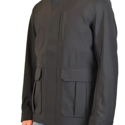 Emporio Armani - Sky-Finish Polyamide Jacket With High Collar - Größe 50 - schwarz – Bild 4