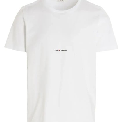 Saint Laurent - %27 Rive Gauche%27 T-Shirt - Größe S - weiß Saint Laurent - %27 Rive Gauche%27 T-Shirt - Größe S - weiß