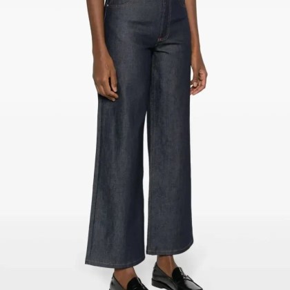 A.P.C. - High-Rise Straight Leg Jeans With Contrast Stitchi - Größe 26 - schwarz – Bild 2