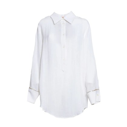 N°21 - Oversized White Linen Blend Shirt - Größe XS - weiß N°21 - Oversized White Linen Blend Shirt - Größe XS - weiß