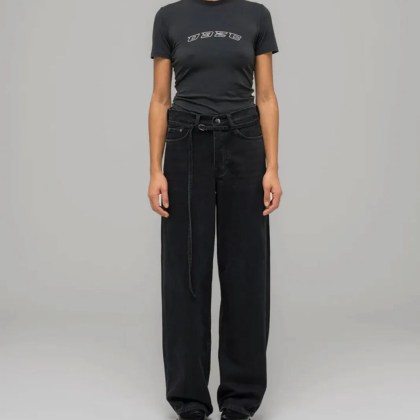 032c - Wide-Leg Black Jeans With High Waist - Größe 29 - schwarz 032c - Wide-Leg Black Jeans With High Waist - Größe 29 - schwarz