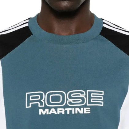 Martine Rose - Oversized Panelled T-shirt Blue Agean Rose Outline - Größe M - blau – Bild 3