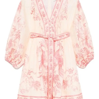 Zimmermann - Lucky Plunge Mini Dress - Größe 2 - pink Zimmermann - Lucky Plunge Mini Dress - Größe 2 - pink