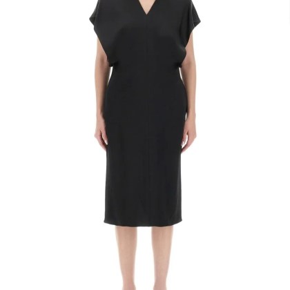 Stella McCartney - Midi Dress With Wing Sleeves - Größe 38 - schwarz Stella McCartney - Midi Dress With Wing Sleeves - Größe 38 - schwarz