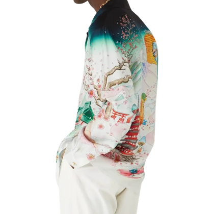Casablanca - Casablanca U-AW25-SH-006-03-M Satin Flowers - Größe M - multi