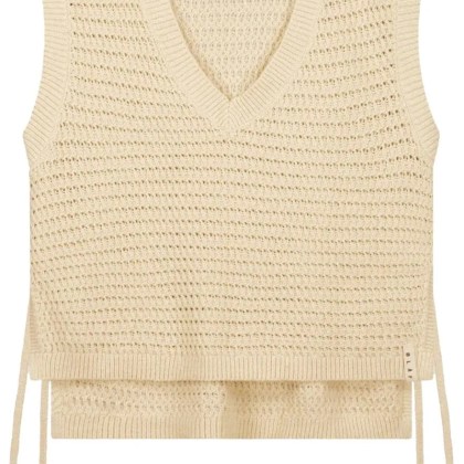 ØLÅF - olaf Open Knit Vest Spencers Off White W200702 - Größe M - weiß ØLÅF - olaf Open Knit Vest Spencers Off White W200702 - Größe M - weiß