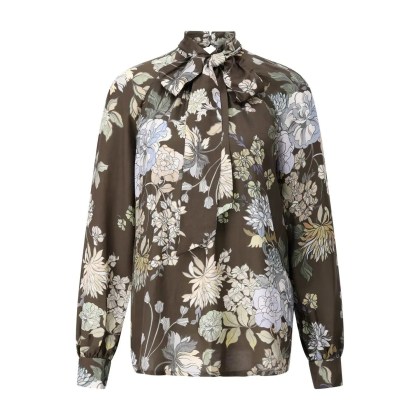 Riani - Blusenshirt mit Blumenmuster - Größe 38 - grün Riani - Blusenshirt mit Blumenmuster - Größe 38 - grün