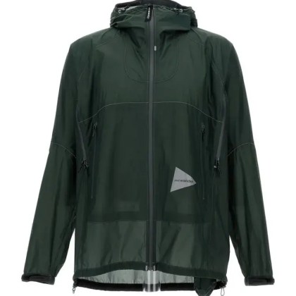 And Wander - Functional Waterproof Jacket With Hood - Größe S - grün And Wander - Functional Waterproof Jacket With Hood - Größe S - grün