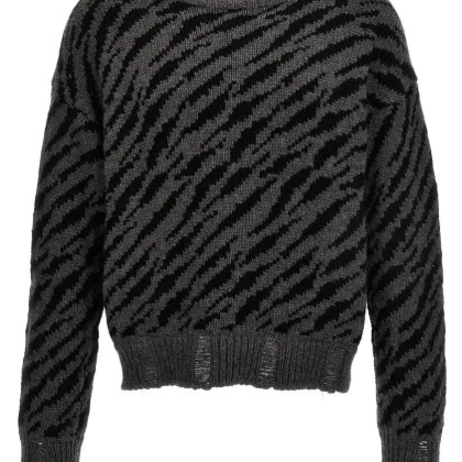 Rhude - %27Zebra%27 Sweater - Größe L - schwarz Rhude - %27Zebra%27 Sweater - Größe L - schwarz