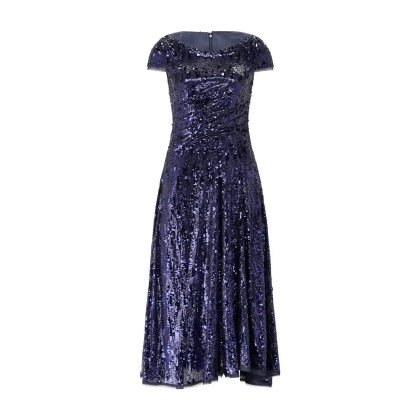 Talbot Runhof - Abendkleid mit Pailletten - Größe 36 - blau Talbot Runhof - Abendkleid mit Pailletten - Größe 36 - blau