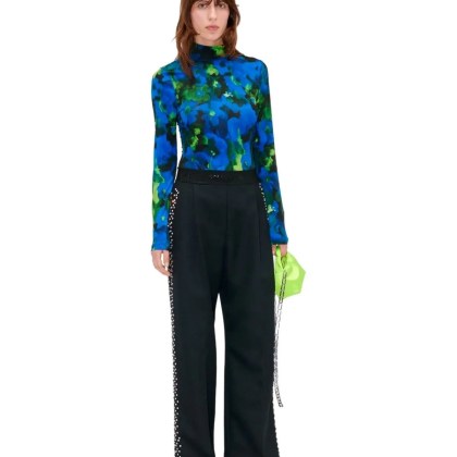 Stine Goya - Ciara Black Wide Leg Pants With Rhinestones - Größe S - schwarz – Bild 4