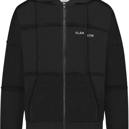 Flâneur - Cut and Sew Zip-Up Hoodie Black - Größe L - schwarz Flâneur - Cut and Sew Zip-Up Hoodie Black - Größe L - schwarz
