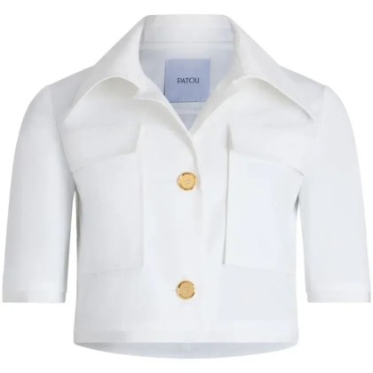 Patou - White Jacket With Front Button Fastening And Moder - Größe 40 - weiß Patou - White Jacket With Front Button Fastening And Moder - Größe 40 - weiß